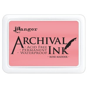 Ranger, Archival Ink, Waterproof Ink, Permanent Ink, Ink Pad, Rose Madder, Pink Ink Pad, Pink Stamp Pad, Medium Pink Pad