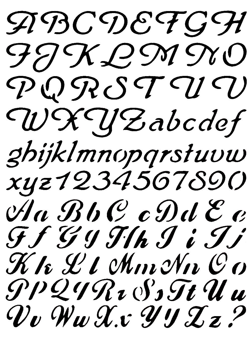 Really Cursive Font Really Great Stencils, Cursive & Script Letters Stencil, 6x8
