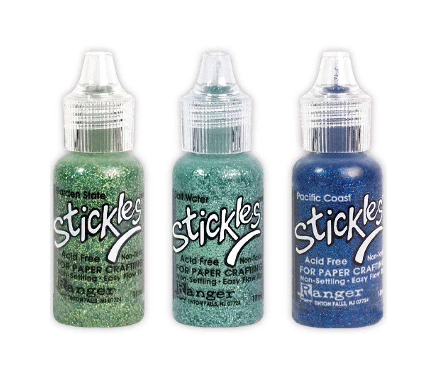 Range, Stickles Glitter Glue, 3 Colors, Garden State Green, Saltwater  Green, Pacific Coast Blue, Salt Water 