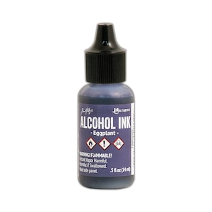 Ranger, Tim Holtz, Encre à l'alcool, Encre à l'alcool aubergine, 0,5 fl oz, Encre à l'alcool violette, Encre à l'alcool aubergine, Encre à l'alcool de raisin