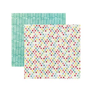My Mind's Eye, Pretty Contra, Jack & Jill, Life is Good, Serene Spots, 2 x 12" karton, grillig, leuke bloemen, kleurrijke stippen