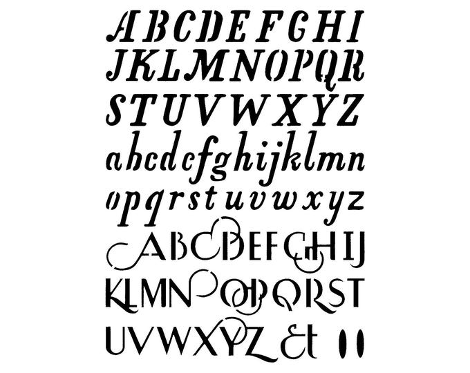 Really Great Stencils, Alphabet 6 Stencil, 6x8', Fonts, Fancy, Capital ...