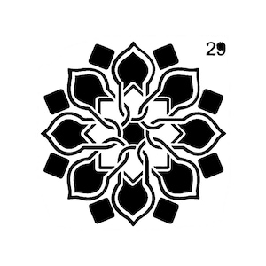 Wirklich große Schablonen, Mini, geschlungene Blütenblätter Schablone, 3,5", wiederverwendbar, Gänseblümchen, fröhlich, fröhlich, vielseitig, verbundene Blütenblätter, Spaß
