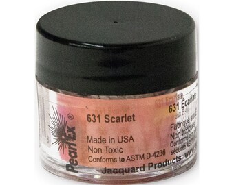 Jacquard, Pearl Ex, Pigment Powder, Scarlet Pigment Powder, 3g, Red Pigment Powder, Metallic Pigment Powder, Pink Pigment