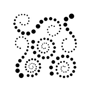 Vraiment super pochoirs, pochoir points ondulés, 6 x 6 pi, réutilisables, superposition, arrière-plan, épanouissement fantaisiste. Tourbillons, Dégradé, Bordures