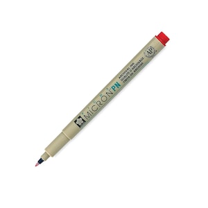 Sakura, Pigma Micron Pen, Red Ink, PN .45mm Tip, Fine Point, Permanent, Smudge Proof, Doesn&#39;t Bleed Through, Perfect For Everyday Use