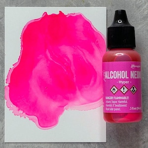 Ranger, Tim Holtz, Alcohol Ink, Neon Full Set, 8 Colors, .5 fl oz, Bright, Vibrant, Luminous, Fluorescent Alcohol Ink