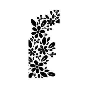Vraiment super pochoirs, fleurs les plus heureuses, pochoir fleur, 5,8 x 9,8 pouces, arrière-plan, superposition, réutilisable, plastique, grandes fleurs, mod, gai