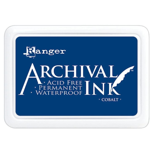 Ranger, Archival Ink, Waterproof Ink, Permanent Ink, Ink Pad, Cobalt Blue, Blue Ink Pad, Blue Stamp Pad, Dark Blue Ink, Navy Blue Ink Pad