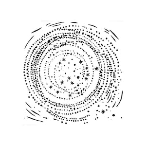 Vraiment super pochoirs, pochoir étoiles tourbillonnantes, 6 x 6 pi, réutilisables, arrière-plan, superposition, galaxie, cercle, cercle, rotation, rond, amusant