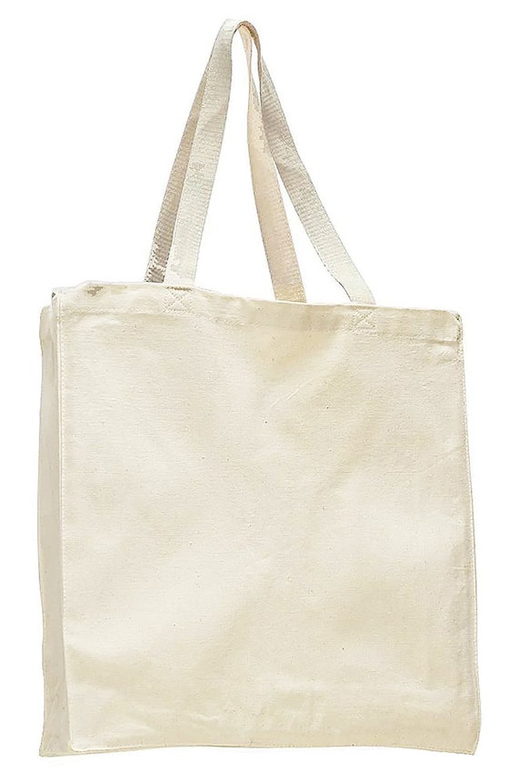 Canvas Corp, Natural Canvas, Tote Bag Canvas, Market Bag, Gusset Tote Bag,  Large Tote Bag 11 X 14, Decorate Tote Bag, Plain Tote Bag, DIY 