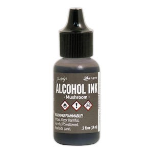 Ranger, Tim Holtz, Alcohol Ink, .5oz Bottles, 3 Inks, Slate Grey, Pebble Brown, Mushroom, Grey Ink, Brown Ink