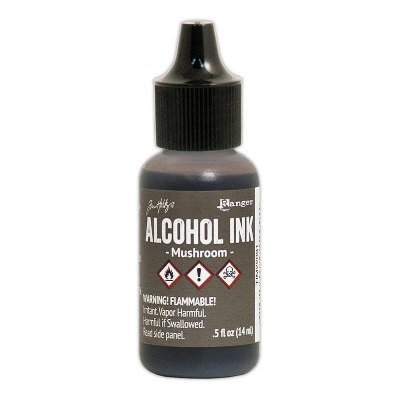 Ranger, Tim Holtz, Alcohol Ink, .5oz Bottles, 3 Inks, Slate Grey, Pebble Brown, Mushroom, Grey Ink, Brown Ink