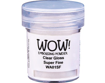 WOW! Embossing Powder, Clear Gloss Powder, Super Fine Embossing Powder, Add Dimension, Clear Embossing Powder, Colorless Embossing Powder