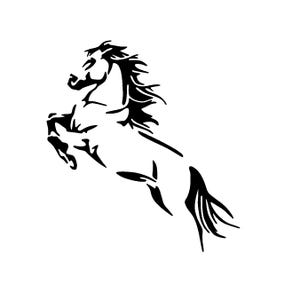 Vraiment super pochoirs, pochoir cheval 2,6 pouces, arabe, animaux, chevaux, réutilisable, plastique, longue crinière, cheveux flottants, saut d'obstacles, équin