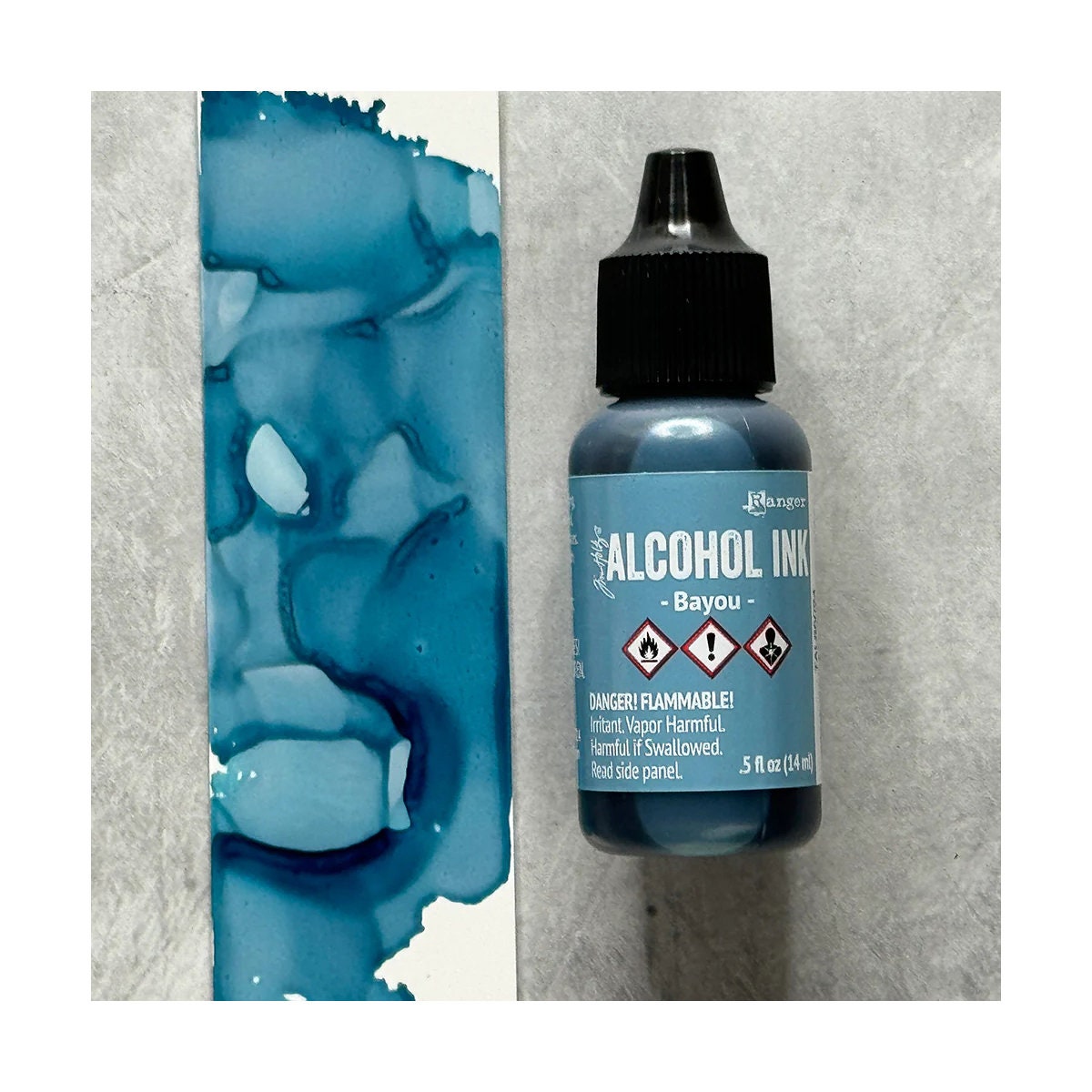 Ranger, Tim Holtz, Alcohol Ink, Bayou Alcohol Ink, .5 Fl Oz, Blue ...