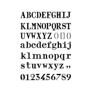 Really Great Stencils, Alphabet 3 Stencil, 6x8&#39;, Font, Letters, Numbers, Capital, Lower Case, Upper, Alpha, Calligraphy, Times, New Roman