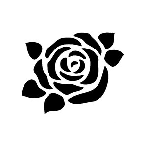 Vraiment super pochoirs, Mini, Rose 4 pochoirs, 3 x 3', réutilisables, symbolise la beauté, fleurs, pétales de rose, fraîchement coupé, unique, roses, feuilles