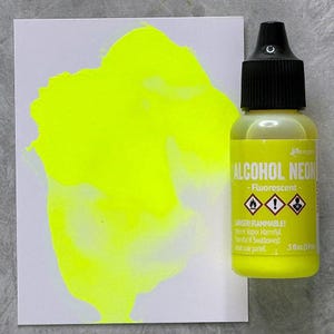 Ranger, Tim Holtz, Alcohol Ink, Neon Full Set, 8 Colors, .5 fl oz, Bright, Vibrant, Luminous, Fluorescent Alcohol Ink