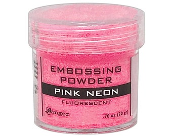 Ranger, Embossing Powder, Pink Neon Embossing Powder, Pink Neon, Pink Embossing Powder, Add Dimension, Fluorescent Embossing, Hot Pink