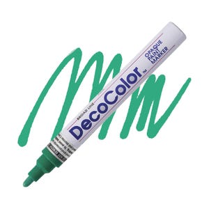 DecoColor, Paint Marker, Green Ink, Broad Point, Opaque Marker, Permanent Marker, Oil Based Paint Marker, Wide Tip, Grass, Gloss, Kelly