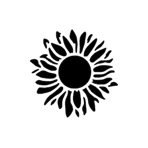 Vraiment super pochoirs, mini, tournesol 9, 3 x 3 pi, réutilisable, fleurs, été, fleur gaie, symbolise le bonheur, pétales