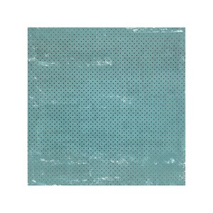 Très beau papier, papier cartonné petits points bleu-vert, 2 x 12 po. simple face, aspect grunge, petits points, papier turquoise, points bruns