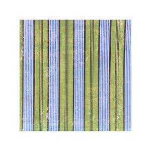 本当に素晴らしい紙、ストライプのラインカードストック、2 x 12インチ、片面、グランジ風、ダメージ加工、太線と細線、ジャーナリング、グリーン