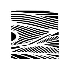 Really Great Stencils, Angled Lines Stencil, 4x4", Background, Card Front, Small, Pull Tab, Slanted Stripes, Diagonal Line, Flowing Stripes