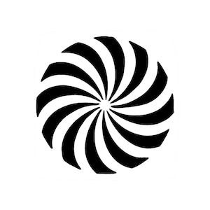 Really Great Stencils, Spiral Swirl 1 Stencil, 4x4", Small Swirl, Cookie, Peppermint Swirl, Pinwheel Pattern, Whirlwind, Mini, Curved Blades