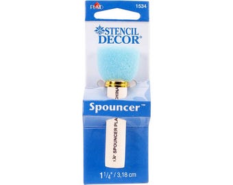 Écossais, Spouncer, éponge, pinceau pour pochoirs, moyen, mousse de 2,5 cm (1 1/4 po.), applicateur, applicateur de peinture, à utiliser avec des peintures à l'eau et à l'huile, pinceau pour gel