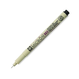 Sakura, Pigma Micron Pen, Black Ink, 003 .15mm Tip, Fine Point, Permanent, Smudge Proof, Doesn&#39;t Bleed Through, Best Drawing Pen! Waterproof