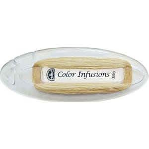 DMC, Hilo para bordado, Color Infusions Silky, Almendra, Beige cálido, Muy brillante, Hilo de rayón, Versátil, Seis hebras, Bordado, Crewel