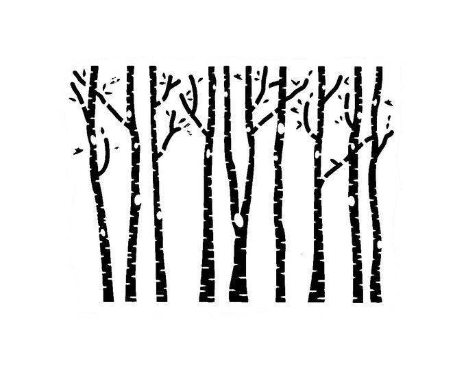 Really Great Stencils, Birch Trees, 4