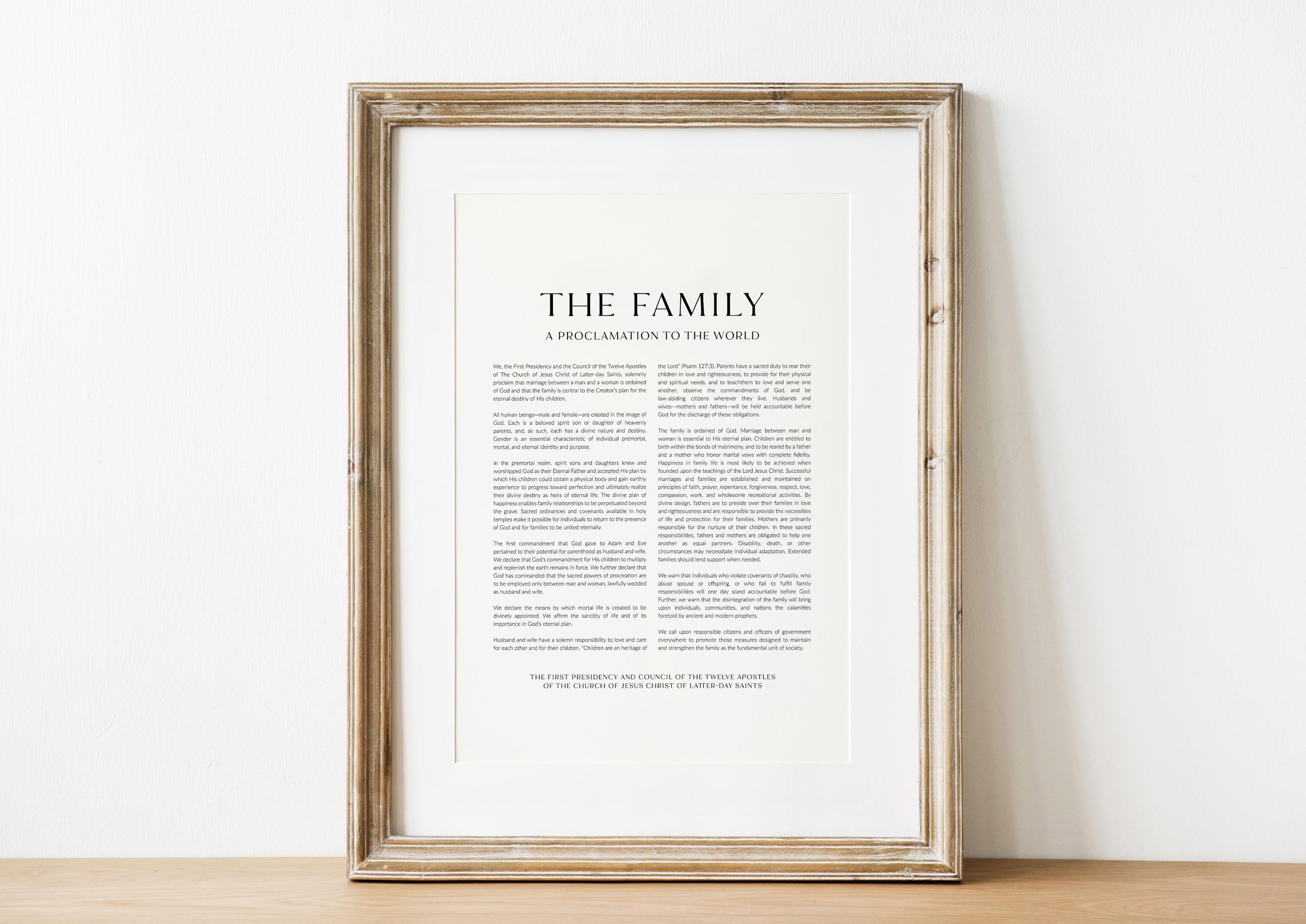 Proclamation Decorative The Family Proclamation Print, LDS Wall Art, Digital Download Poster ...