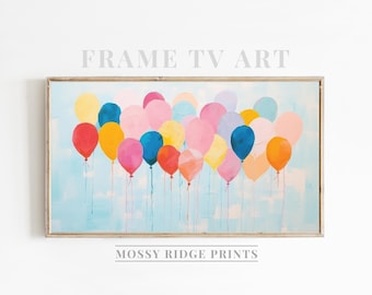 Samsung Rahmen TV Art Alles Gute zum Geburtstag Rahmen TV Art Bunte Ballon TV Art Geburtstag Tv Art Baby Shower Tv Art Erster Geburtstag Tv Art