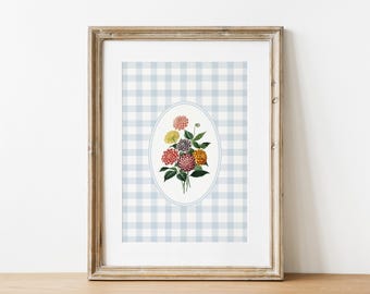 Impresión floral vintage, arte mural digital descargable, decoración cottagecore de moda, cuadro floral vintage, póster para habitación infantil, regalo para baby shower