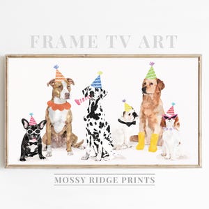Samsung Rahmen TV Art Happy Birthday Tier Rahmen TV Kunst Hundegeburtstag Digital Download Geburtstagsrahmen Digital Birthday TV Art Birthday Dog Tv