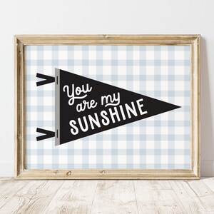 You Are My Sunshine Poster, Neutral Nursery Decor, Kids Room Print, Boho Play Room Wall Art, Printable Affirmation Quote, Cottagecore Print