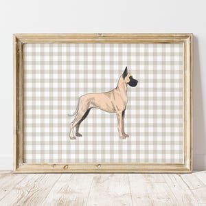 Vintage Style Dog Print Nursery Decor Great Dane Vintage Style Dog Wall Art Antique Dog Poster Sketch Art Animal Printable Wall Decor
