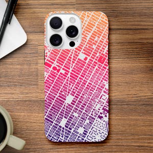 iPhone Tough Case - Manhattan (New York City) Urban Design Karte (Farbe)