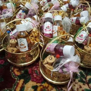 Moroccan organic products plus a copper bucket from Fes.