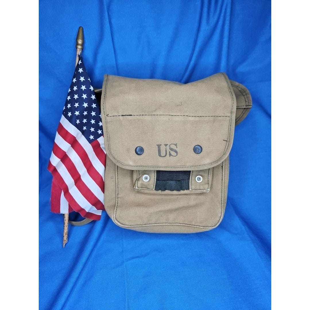 WWII US Military Map Case Army Dispatch Bag Field Gear Equipment Rothco ...