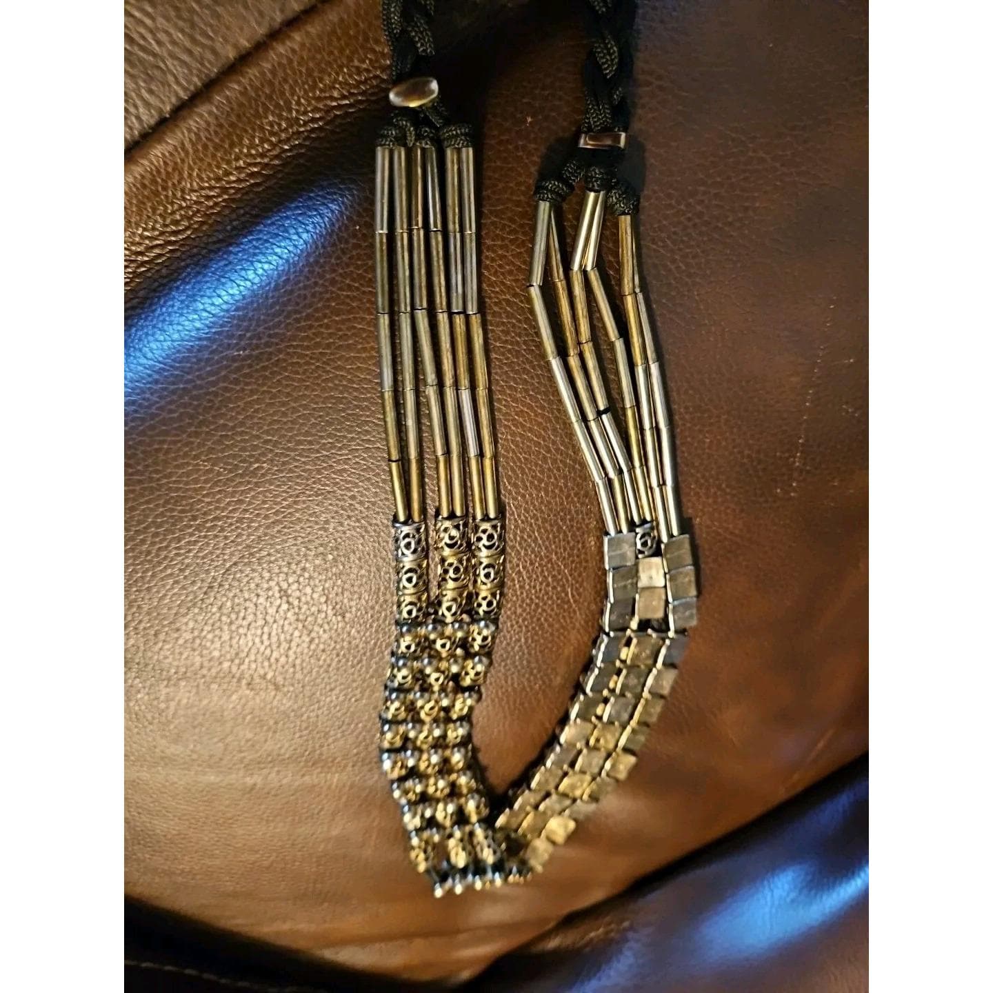Vintage WIDE LAYERED Chain Belt MODERNIST Runway Brutalist Filigree STEAMPUNK‎ Vintage WIDE Layered Chain Belt MODERNIST Runway Brutalist  main image 2