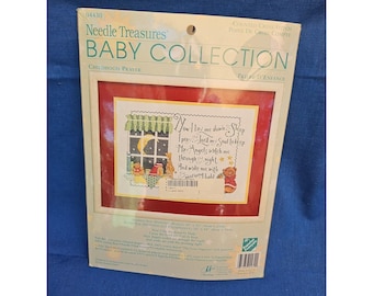 Colección de bebés Needle Treasures Oración infantil AHORA YO PUSE Punto de cruz contado