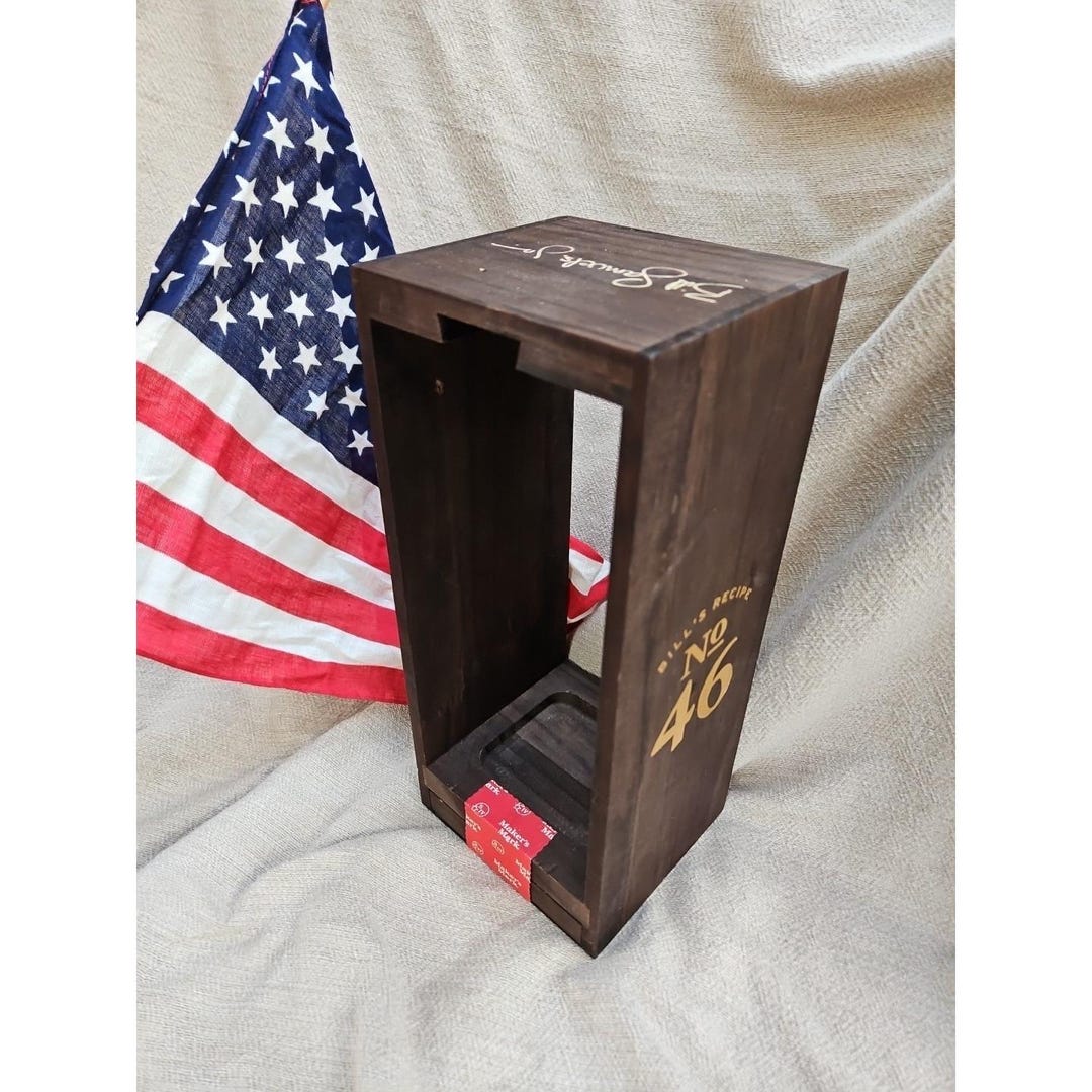 Makers Mark Makers 46 Bourbon Wood Bottle Display Box W/leather ...