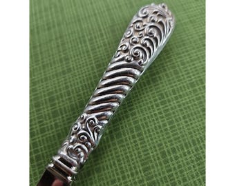 Gorham Sterling Silver Letter Opener Repousse Baroque Swirls Vintage 8.75"