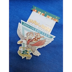 Disney's Discovery Island Chip N Dale Rescue Rangers Name Badge Tag 90s Vintage