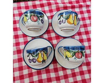 マグカップ 4 個セット ヴィエトリ ソリメン カンパーニャ陶器イエロー