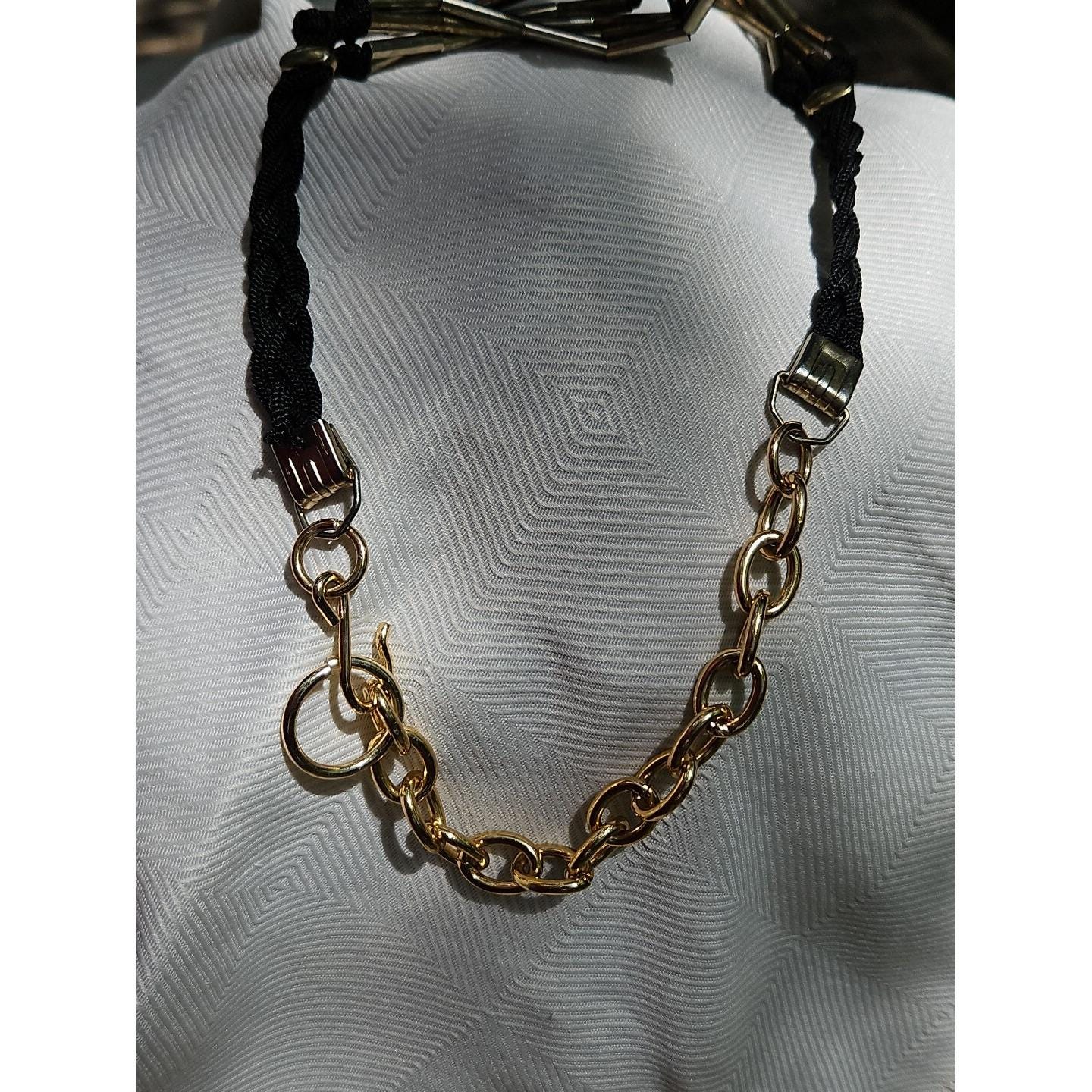 Vintage WIDE Layered Chain Belt MODERNIST Runway Brutalist  display picture 2